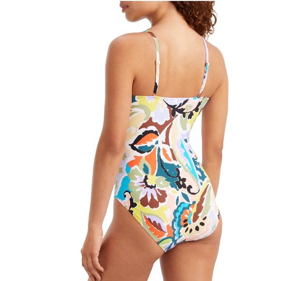Anne Cole Kashmir Paisley Maillot One-Piece Swimsuit 10 - Picture 2 of 6